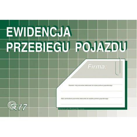 Druk MiP Ewidencja Przebiegu Pojazdu A5/16